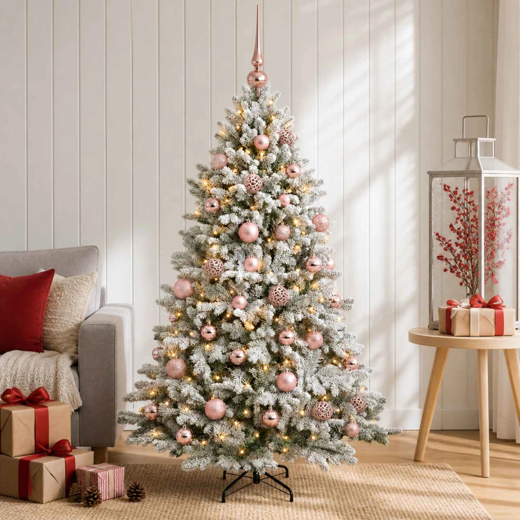 Albero di Natale artificiale con palline 150 cm 150 LED 3465780