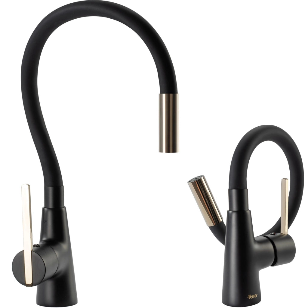 Rubinetto Da Cucina Rea Icon Black/gold