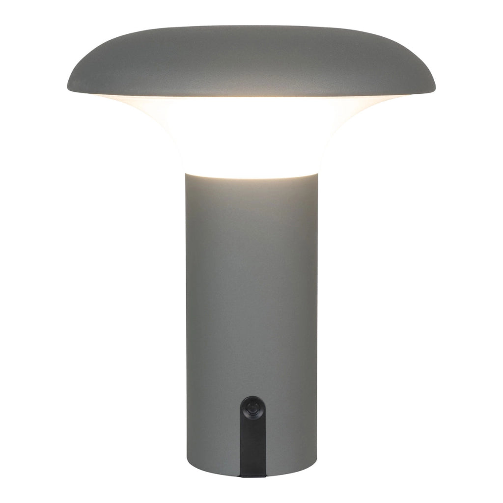 Lampada da Tavolo Ramsey, Grigio, Plastica, 17x17x21 cm