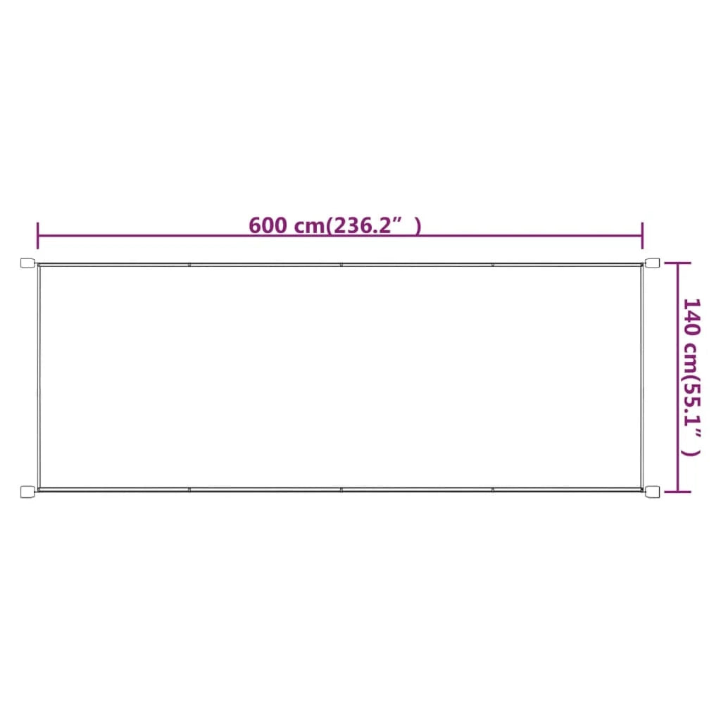 Tenda da sole verticale 140x600 cm tessuto oxford blu 02_0007598