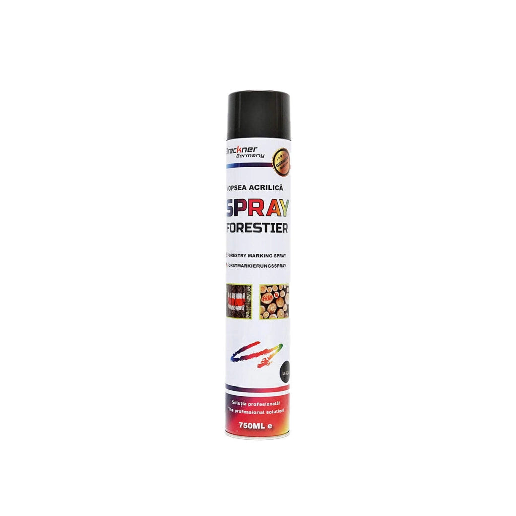 12 pezzi Vernice spray per marcatura forestale nera 750ml Breckner Germany