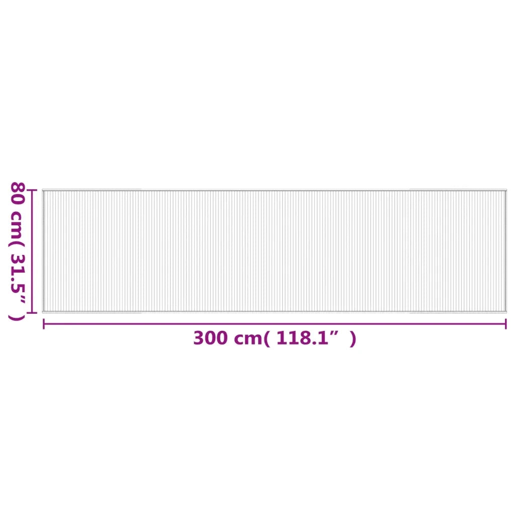 Tappeto Rettangolare Marrone Scuro 80x300 cm in BambÃ¹