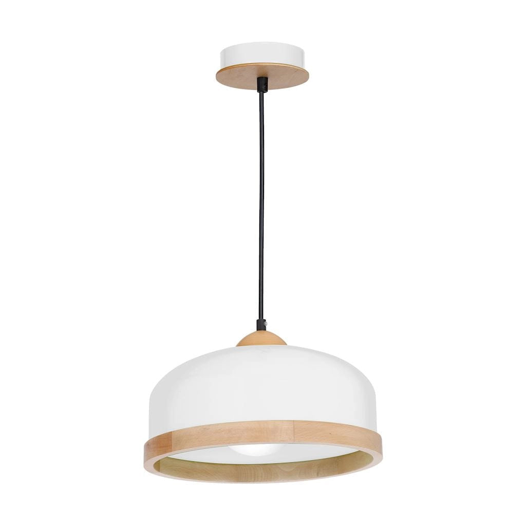 Lampada a sospensione Milagro Studio bianca E27 Ø32