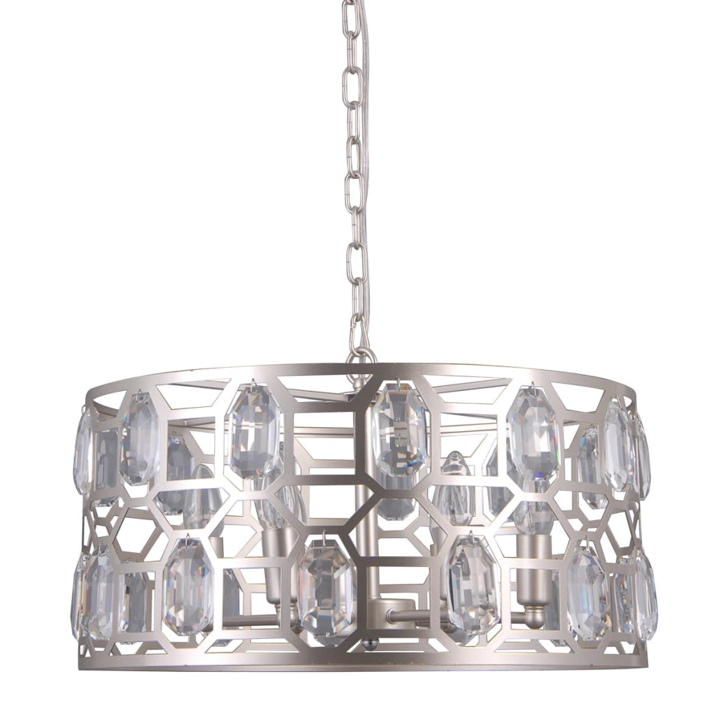 Lampadario Italux Momento cristallo argento 6xE14 PND-43400-6