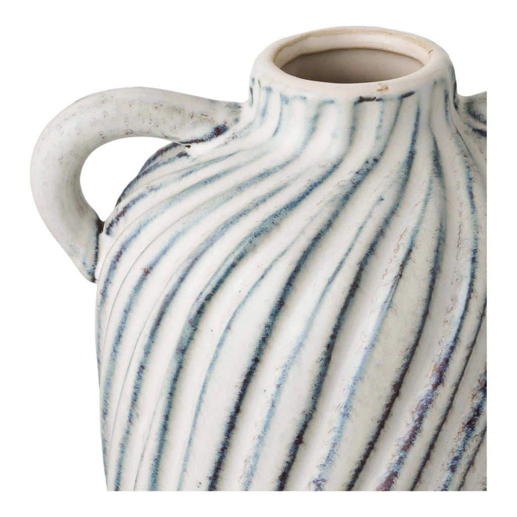 Vaso Decorativo HN8, Grigio, Ceramica, 14x15,5x22 cm