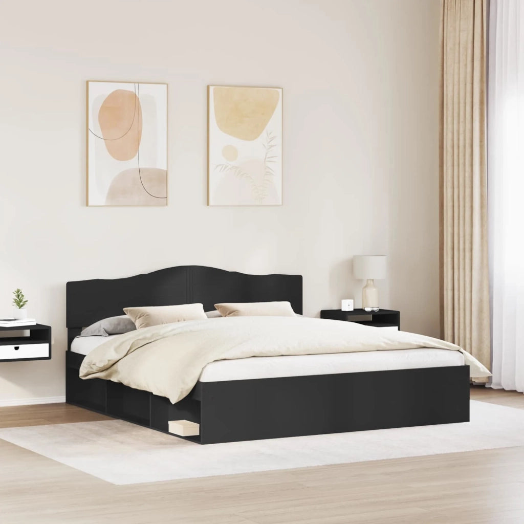 Struttura del letto Nero 180 x 200 cm Pino massello 3412863