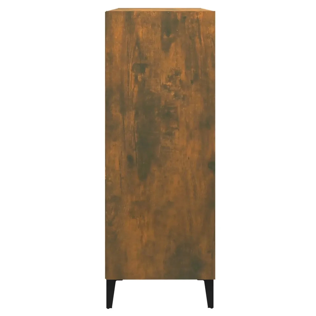 Credenza Rovere Fumo 69,5x32,5x90 cm in Legno Multistrato 817378