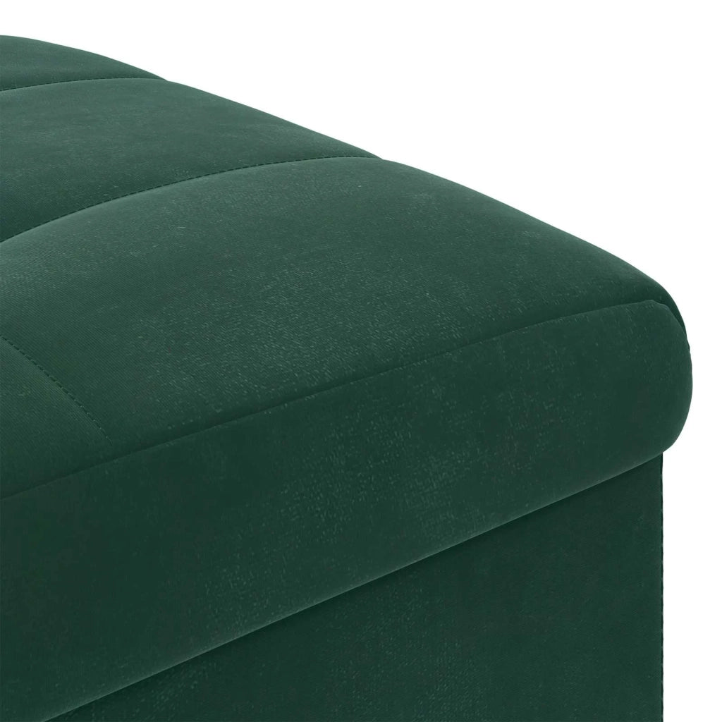 Pouf contenitore Verde Scuro 40 x 40 x 45 cm Velluto 876812