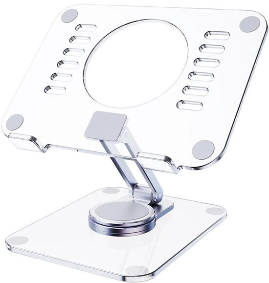 Supporto per tablet 360° girevole - Opvougable - Acrilico - Translucido - Adatto per tablet - Angolo di visuale regolabile - Supporto per tablet