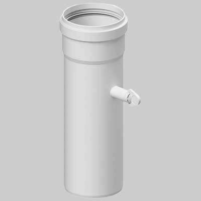 TUBO MONO PARETE IN PPS MF CON ISPEZIONE - cm 25 Ø 80 - 1 pezzi - MADE IN ITALY