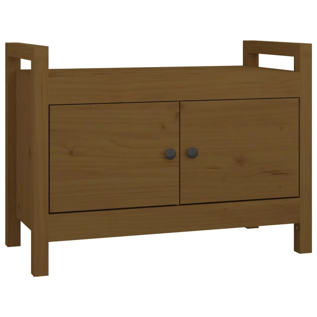 Panca da Ingresso Ambra 80x40x60 cm in Legno Massello di Pino