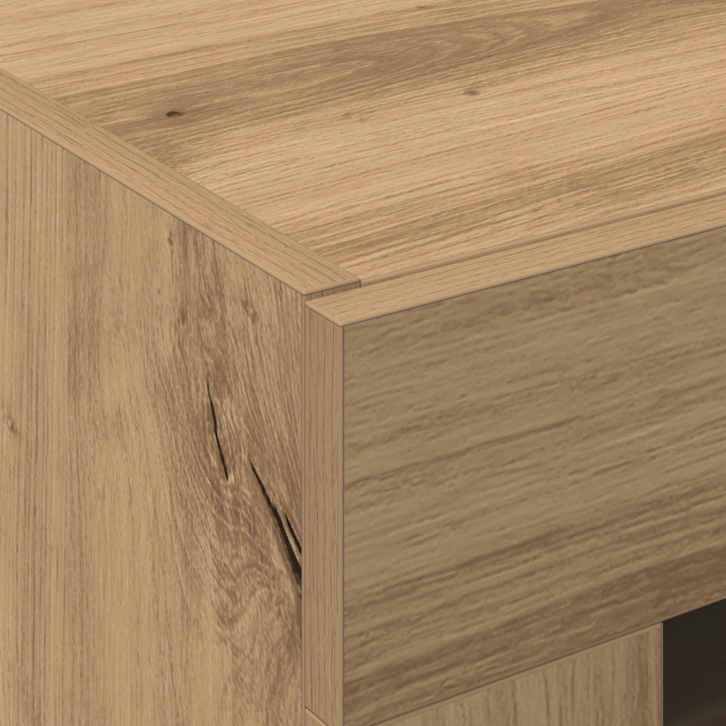 Armadio da muro con ante in vetro in rovere artigianale 69,5x34x90 cm