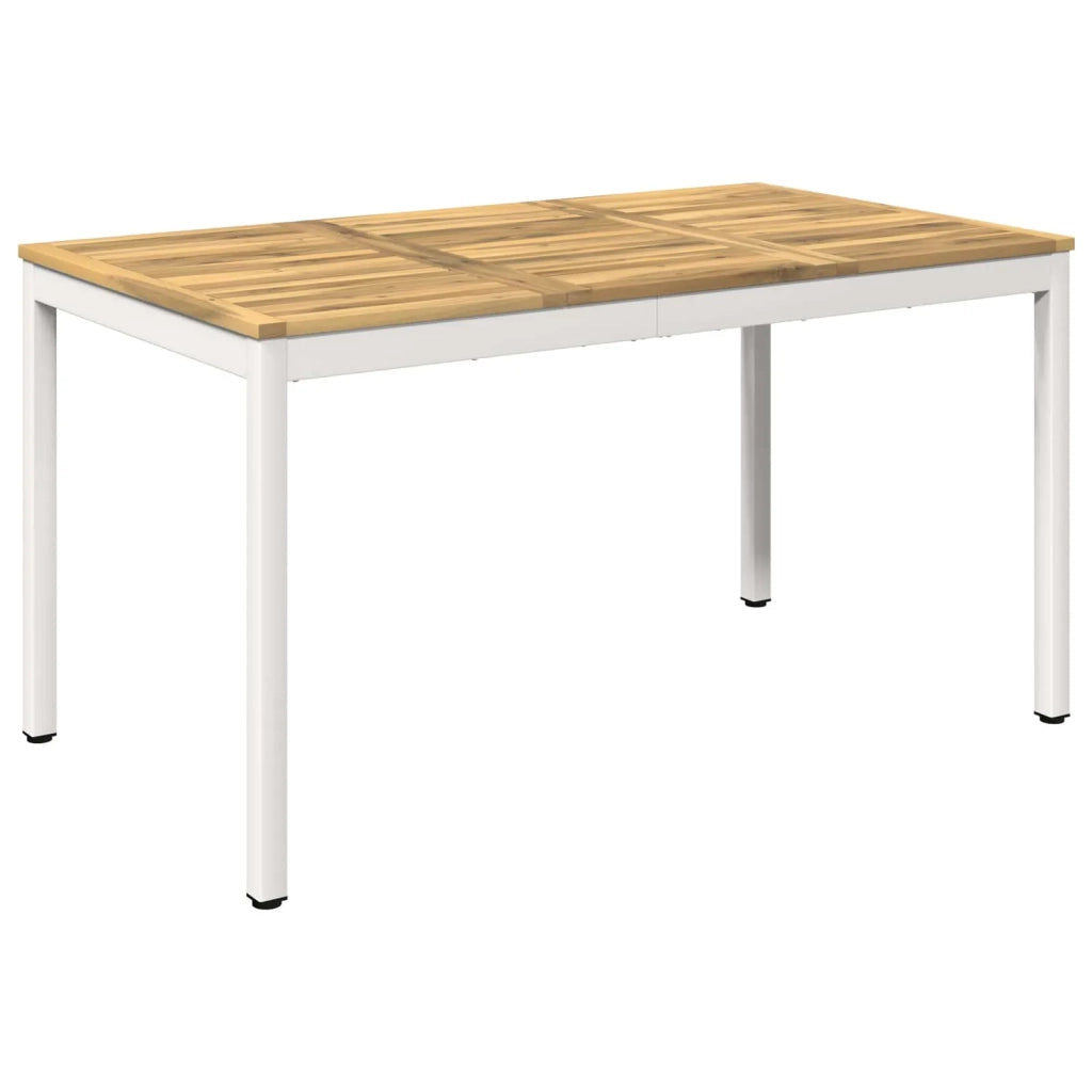 Tavolo da cena da giardino Bianco 141 x 80,5 x 75 cm 901765
