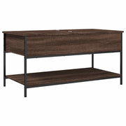 Tavolino salotto | Tavolino da caff¨¨ | Tavolino da Soggiorno Rovere Marrone 100x50x50cm Multistrato Metallo