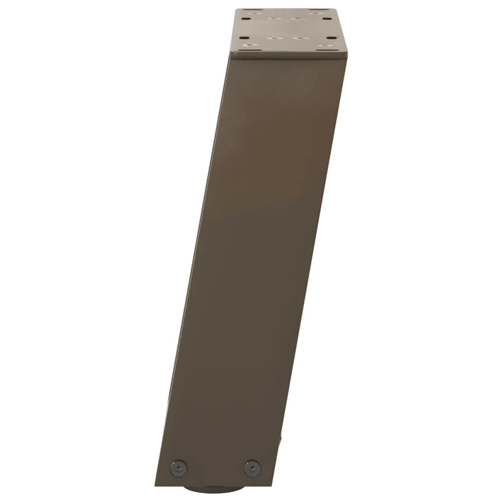 vidaXL Gambe per Tavolino da Caffè a Forma di U 2 pz Acciaio Naturale 30x(30-31) cm Acciaio