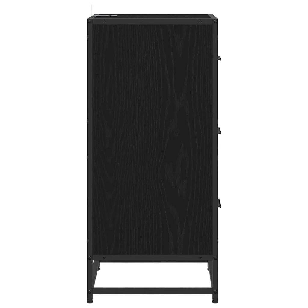 Credenza-Buffet-Armadio da cucina Rovere Nero 35.5 x 35 x 76 cm
