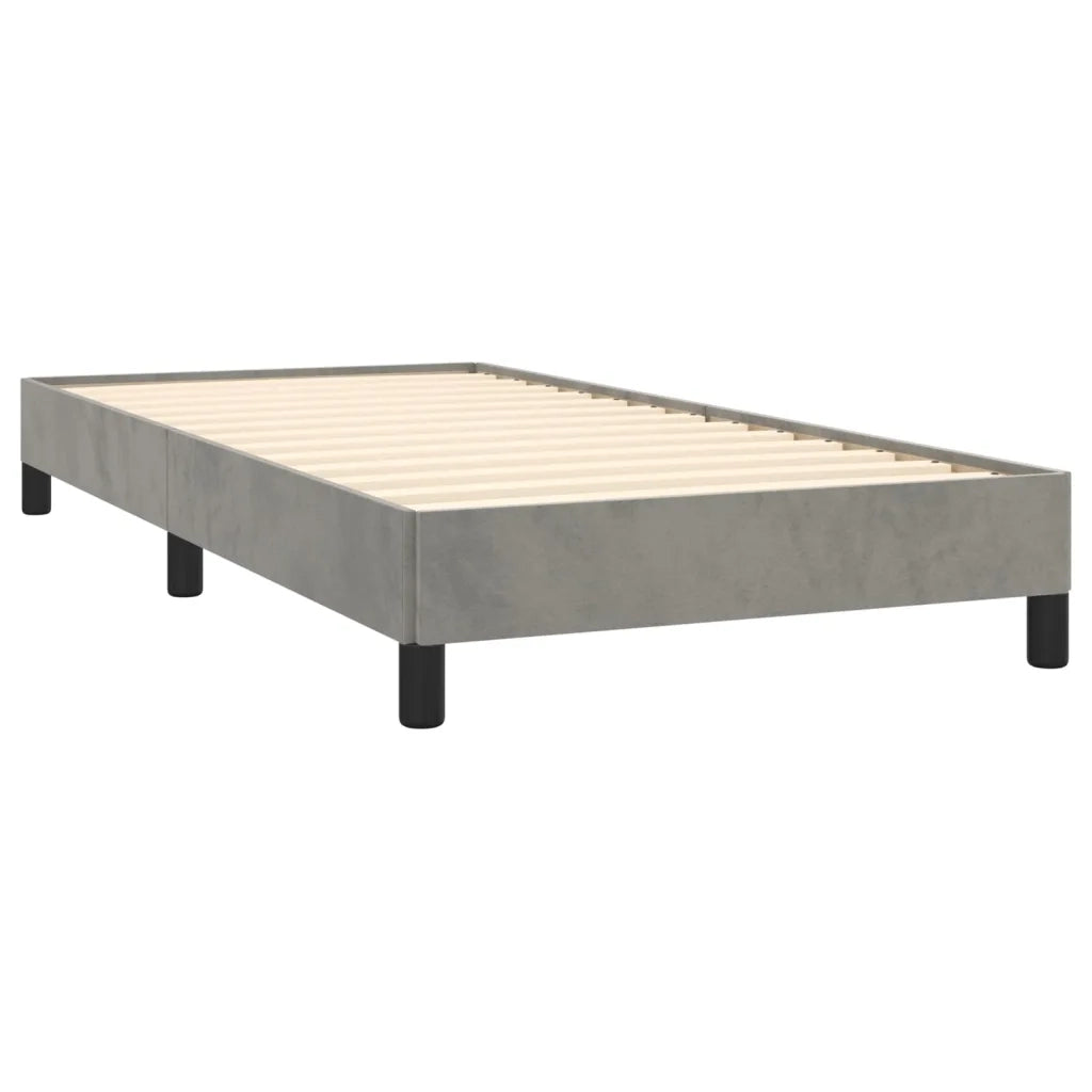 Giroletto senza Materasso-Struttura Letto Grigio Chiaro 100x200 cm Velluto 955946