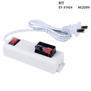 TESTER BANCO MULTIPRESA SUPPORTO LAMPADA LED 2 PIN INTERRUTTORE APPLIQUE LAMPADE