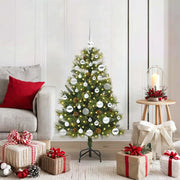 Albero di Natale artificiale pieghevole con coni Verde 120 cm 3395076