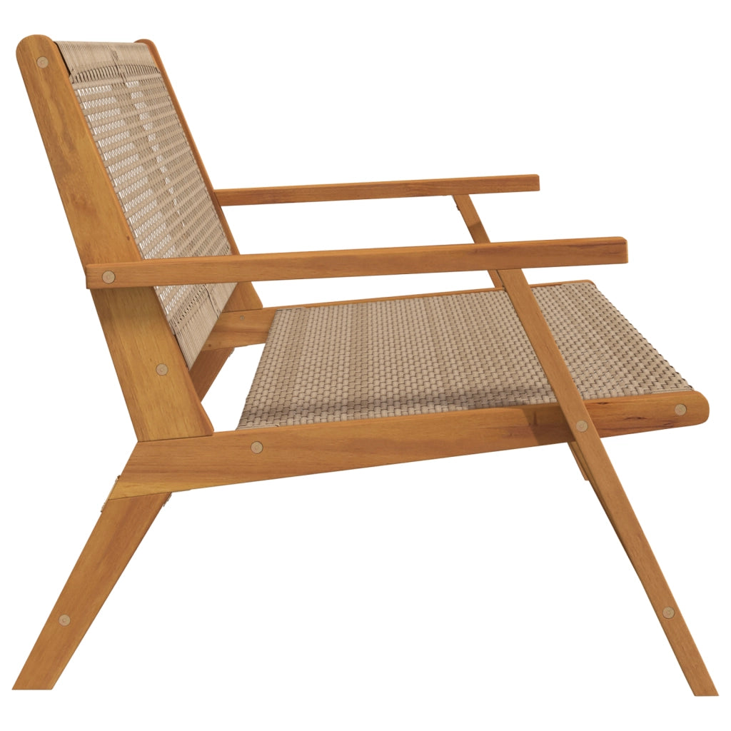 Panchina da Giardino Beige 122x76x73.5 cm Legno Massello di Acacia