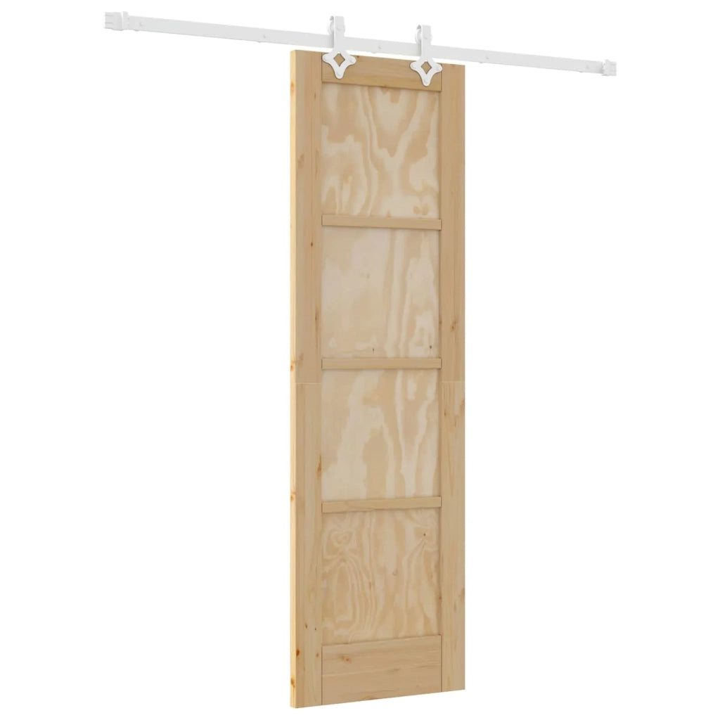 Porta scorrevole Naturale e Bianco 61 x 198,5 cm