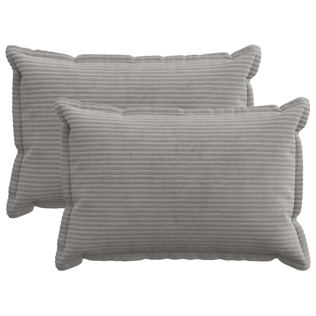 Federa 2 pz HOUTEN Grigio Chiaro 50 x 70 cm corduroy 919497