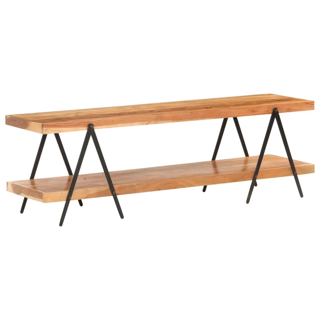 Mobile TV multimediale scaffale TV credenza mobile TV sala da pranzo soggiorno camera da letto 160 x 40 x 50 cm legno massello di acacia marrone 02_0026075