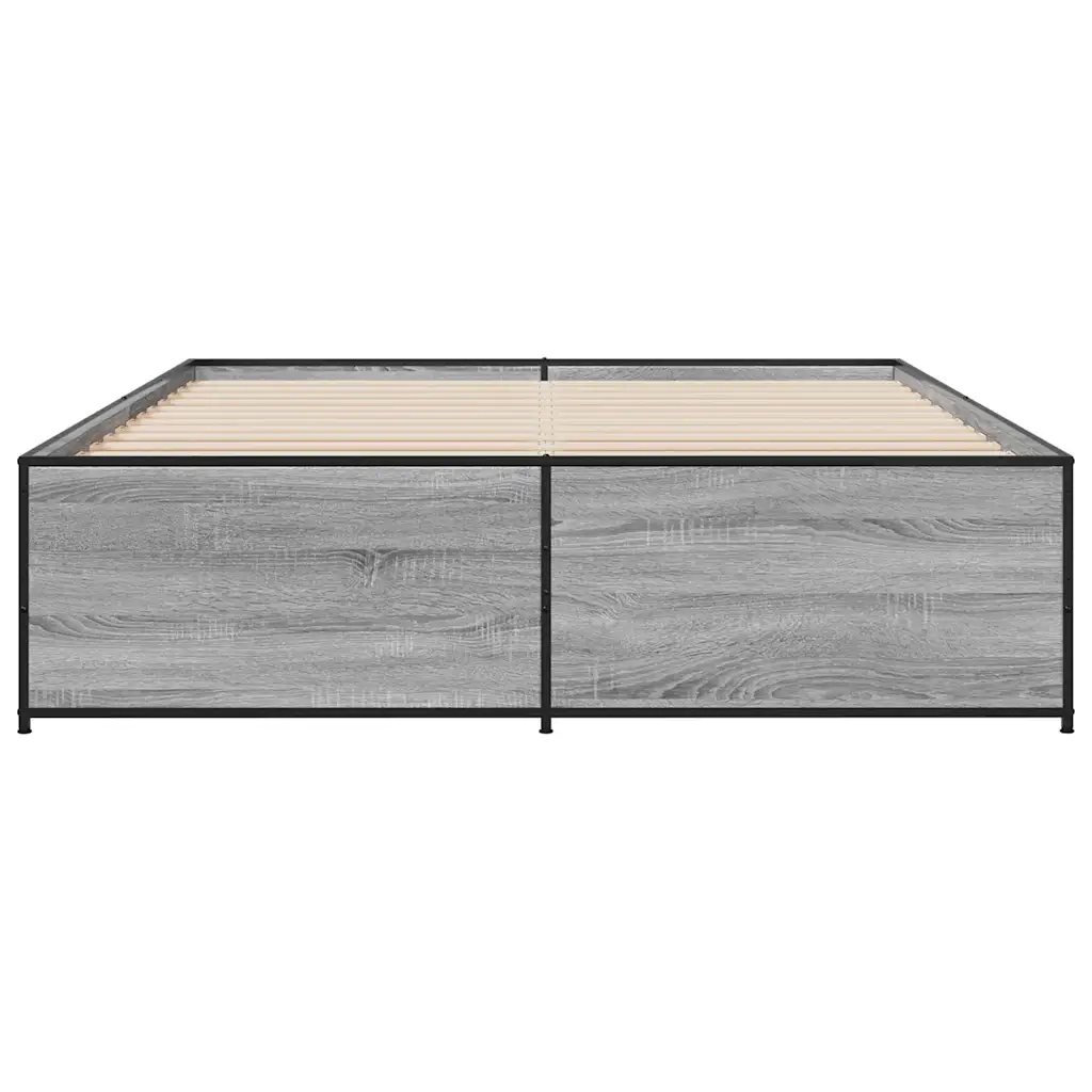 Giroletto Grigio Sonoma 160x200 cm in Legno Multistrato Metallo 3279880