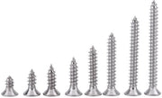 Set di Viti Autoallunganti 200 Pezzi - Acciaio Inossidabile 304 - M3 x 6/8/10/12/16/20/25/30 mm - Testa Piana/Coppa/Coppa a Cassetta - Testa a Vite - Kit di Viti