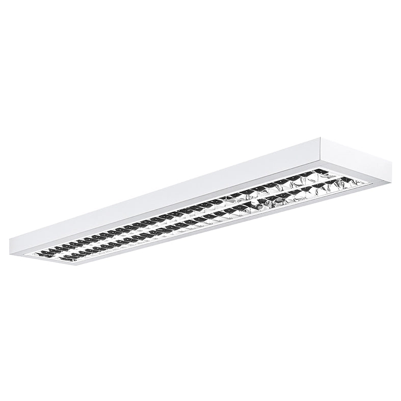 BILL EVO Plafoniera LED 37W 3000K CRI90 UGR19 - Apparecchio a plafone o sospensione per uffici e videoterminali in acciaio bianco - Rossini