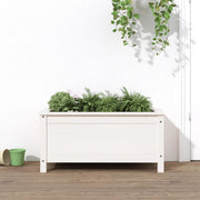 Fioriera da Giardino Bianca 82,5x40x39cm Legno Massello di Pinocod mxl 127812