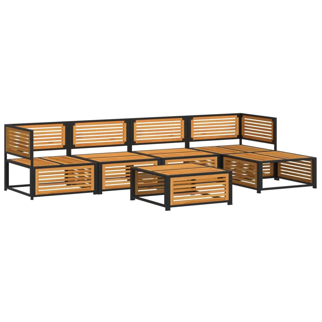 Set Divano da Giardino 6 pz con Cuscini in Massello di Acacia 3214910