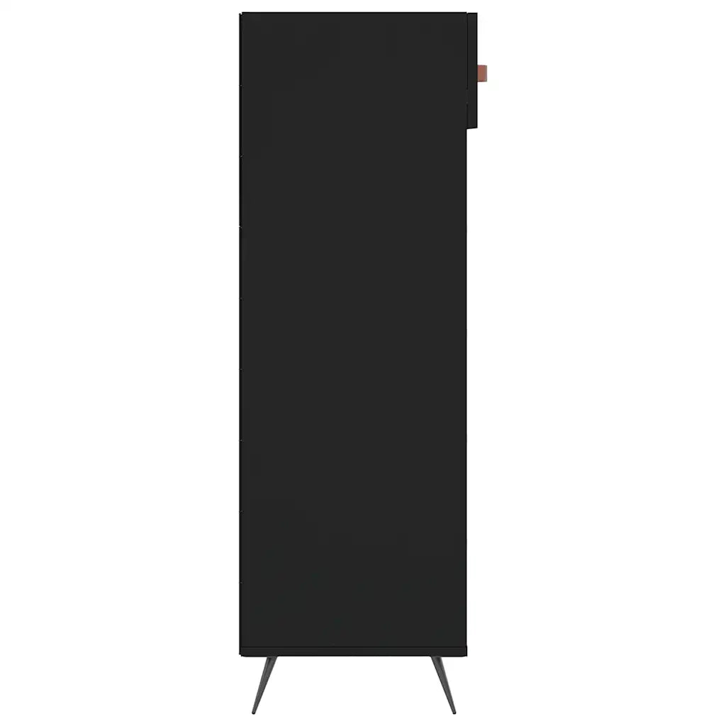 Scarpiera | Mobile per scarpe Nera 60x35x105 cm in Legno Multistrato