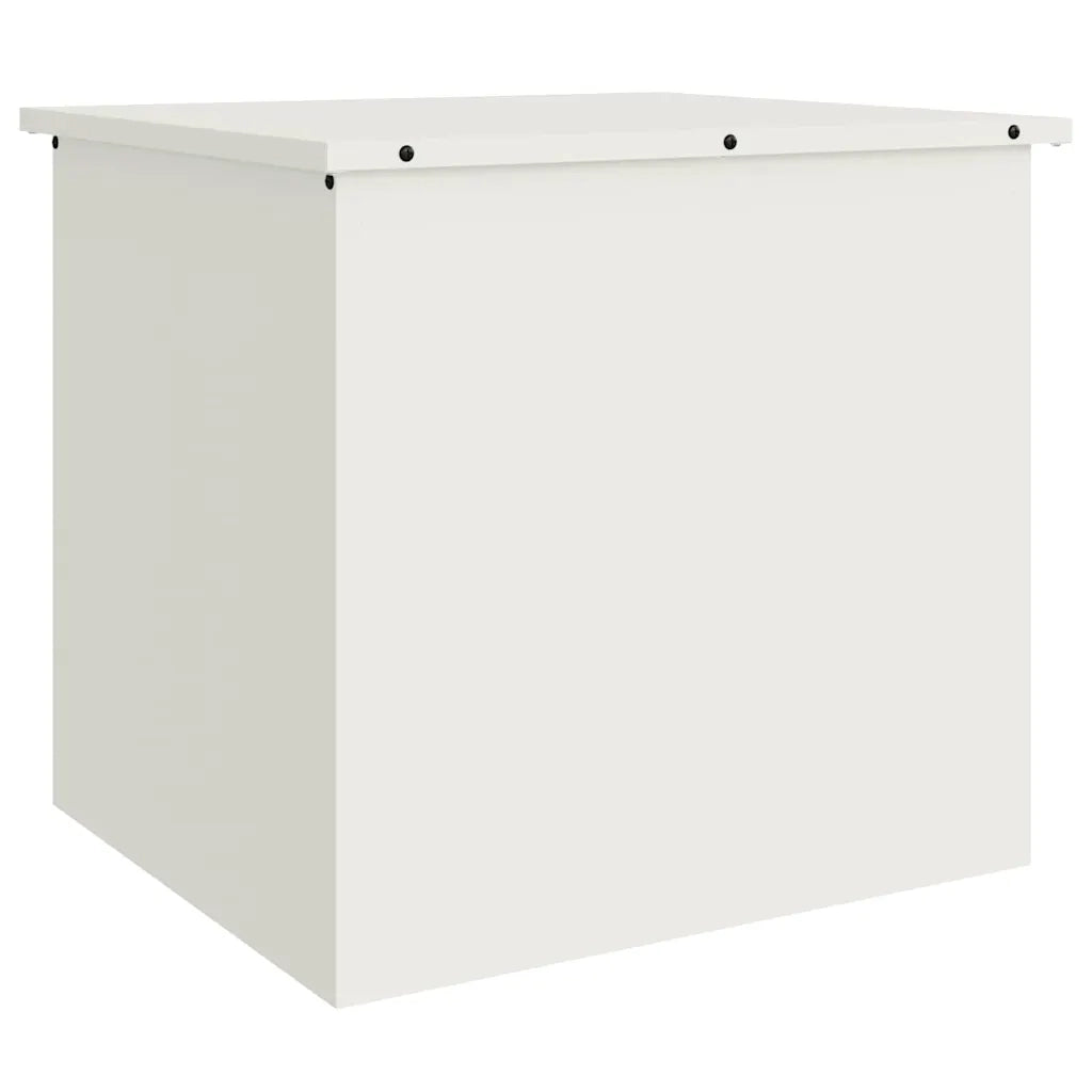 Scatola di Stoccaggio Esterno Bianco 55 x 50,5 x 50 cm Acciaio 874575