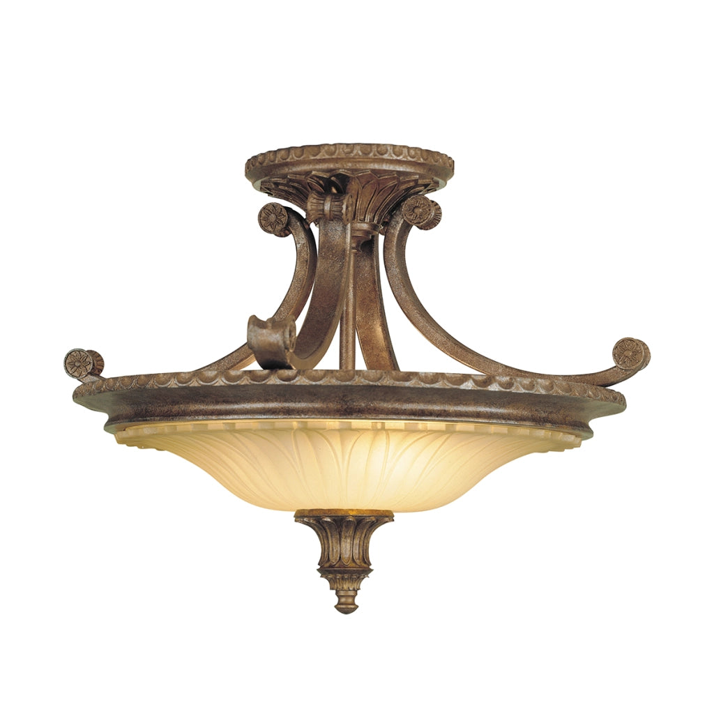 Plafoniera Stirling Castle bronzo britannico 2xE27 Feiss
