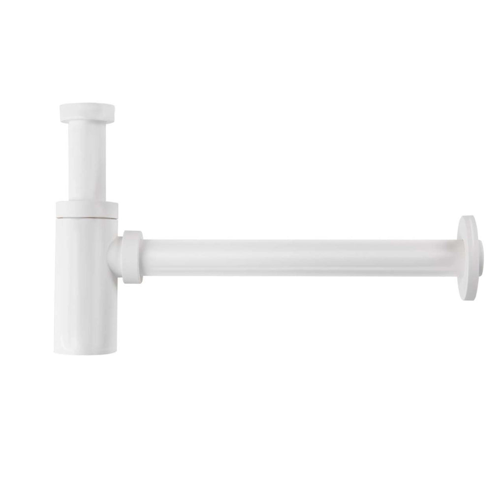 Sifone design a bottiglia universale per lavabo in abs - bianco lucido