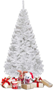 Albero di Natale 180 cm, Albero di Natale Bianco con 650 Rami in PVC e Supporto in Metallo, Albero di Natale Artificiale per Casa, Ufficio e Negozio (180 cm)