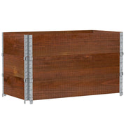 Fioriera | Cassetta per fiori | Vaso da Giardino Marrone 100x50 cm Legno Massello di Pino