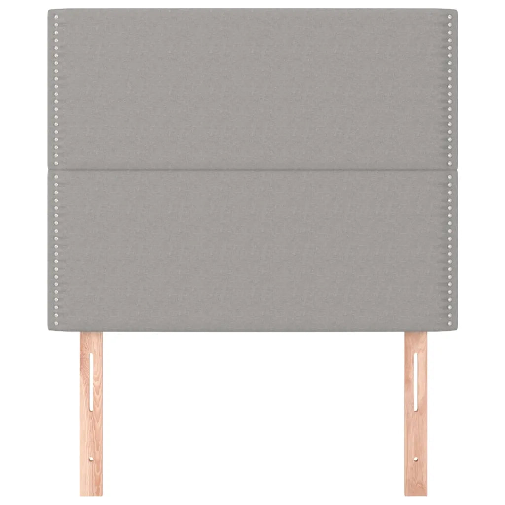 Testiera | Testata Grigio Chiaro 100x5x118/128 cm Tessuto