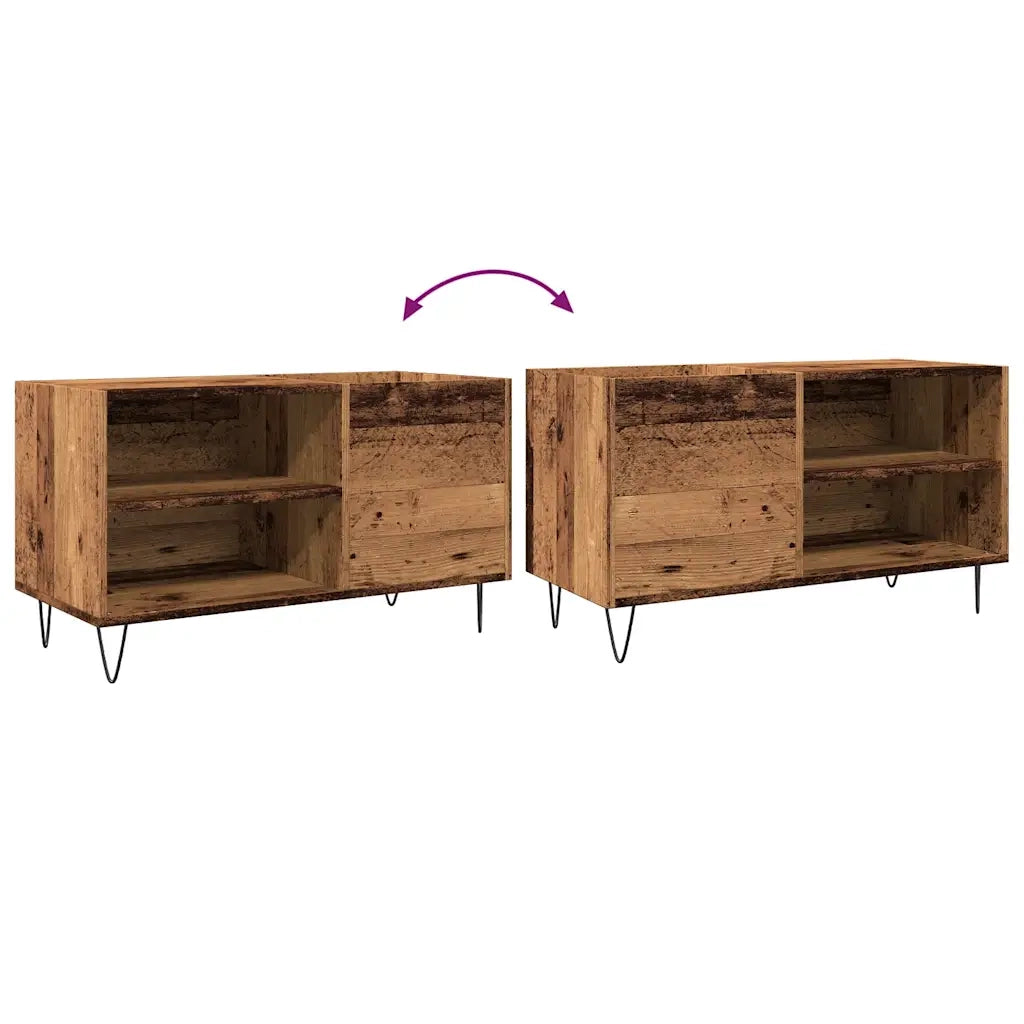 Mobile Porta Dischi Legno Antico 84,5x38x48cm Legno Multistrato