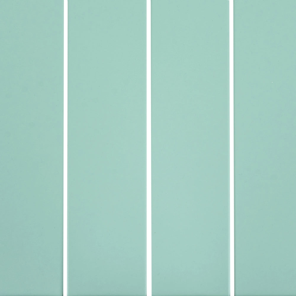 Tavolo da giardino in ferro zincato verde menta 160 x 90 cm, arredo da esterno verniciato a polvere, moderno