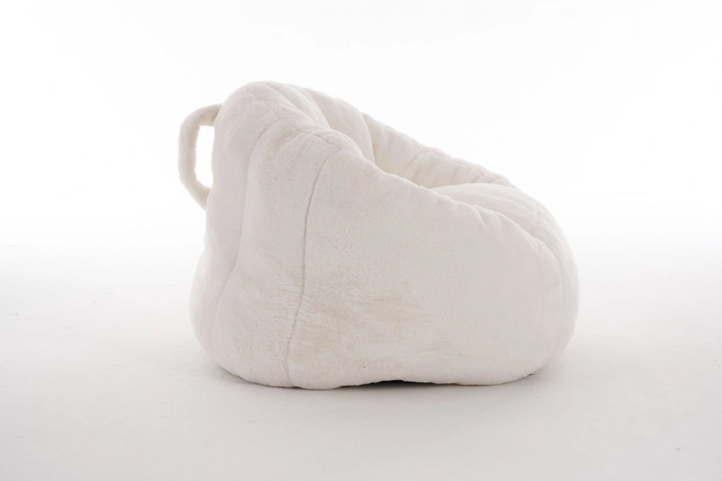 Pouf in peluche morbido ergonomico per bambini con supporto per schiena e vita, per gioco lettura relax beige
