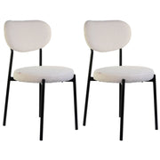 Marvin Sedia Chicago Teddy con Struttura in Metallo Nero Seduta Imbottita in Morbido Cotone Bouc X2 CHICAGO TEDDY BIANCO