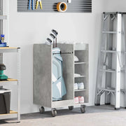 Armadio per Golf con ruota Grigio cemento 65 x 45 x 98 cm
