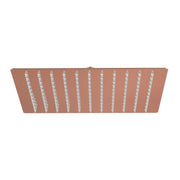 Soffione quadrato 25 x 25 cm rame lucido- serie Giove