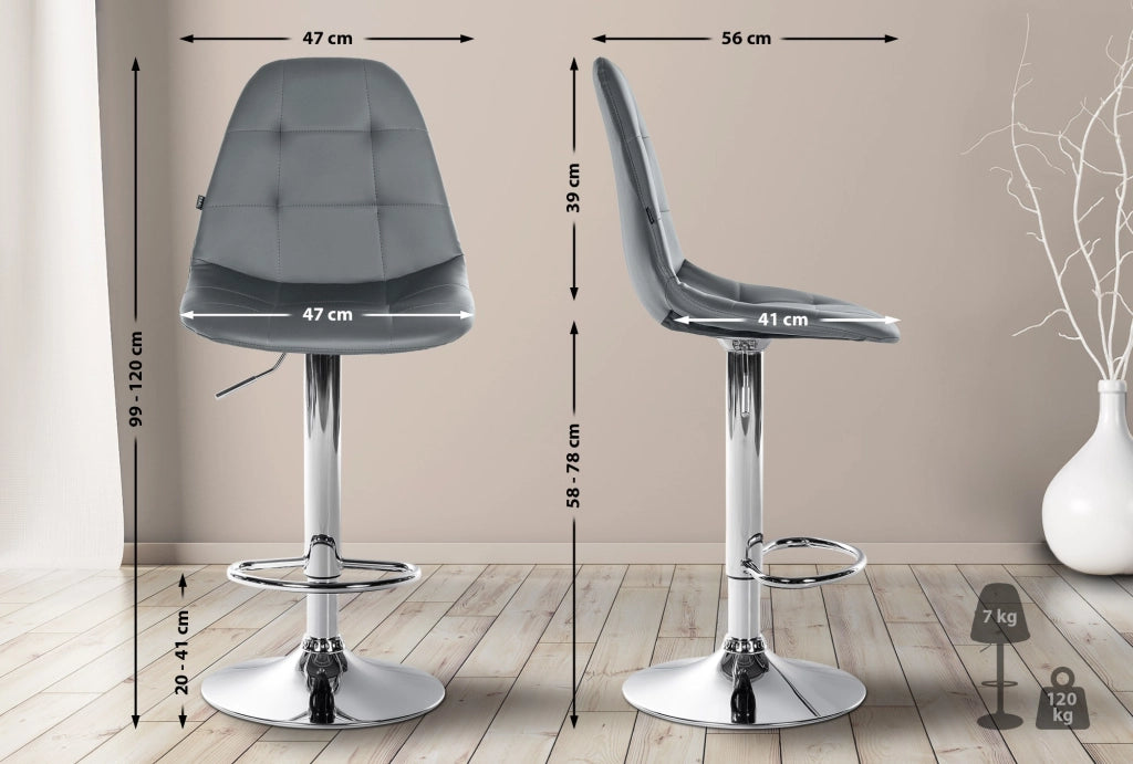 Sgabello bar Elmore ecopelle C 3