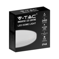 Luce a cupola a LED da 24 W 6500K rotondo, cornice bianca IP44