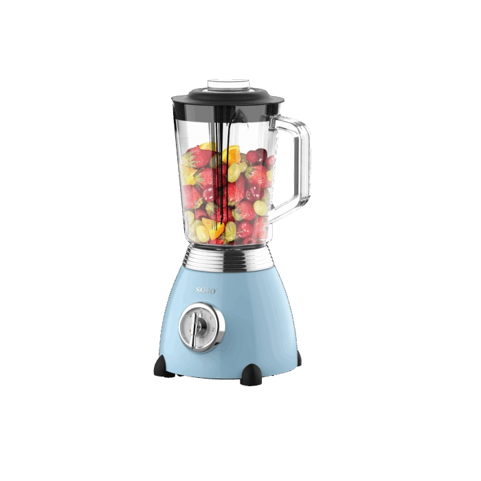 Frullatore a bicchiere in vetro 1,5 litri, 500W, 2 velocità con funzione pulse, lame in acciaio inox - SOGO