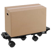 Carrelli per Traslochi con 4 Ruote 2pz Neri Polipropilene 170kg 154487