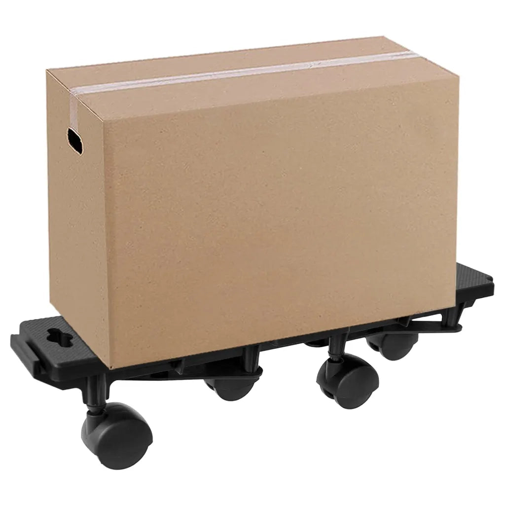Carrelli per Traslochi con 4 Ruote 2pz Neri Polipropilene 170kg 154487
